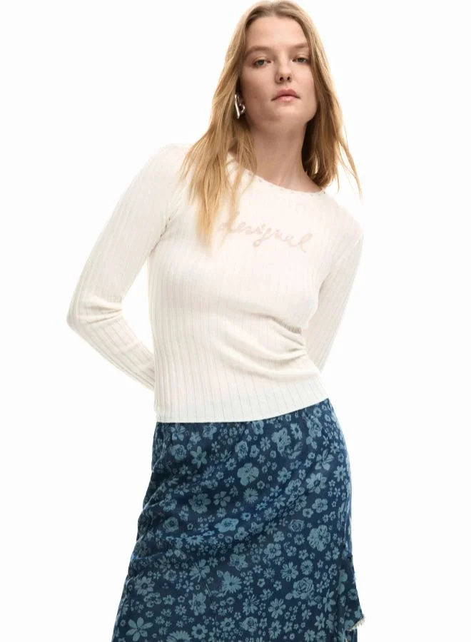 DESIGUAL Blue Denim ruffle skirt for Women | Best Price UAE